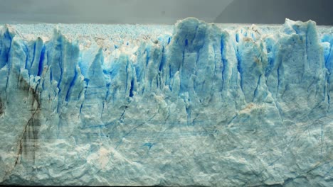 Blue-Glacier-Landscape-Perito-Moreno-Close-Up,-Patagonia-Argentina-National-Park-Los-Glaciares,-Frozen-Water-Scenery
