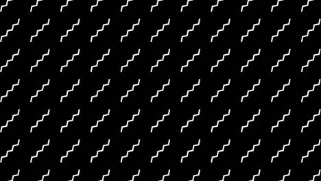 animated zigzag looping background 4k isolated on black background