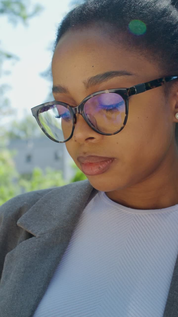 Woman Wearing Glasses Outdoors