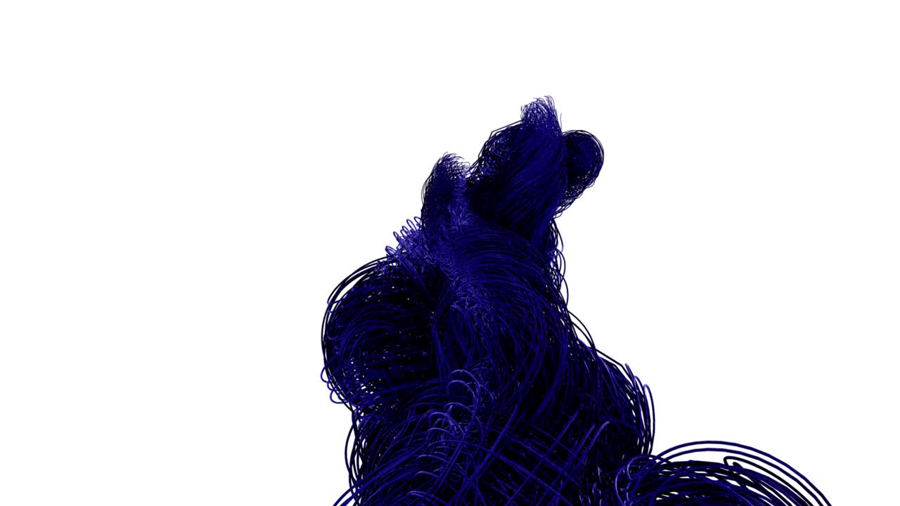 4k hilos espirales que corren hacia arriba - cable de color - cables espirales retorcidos - fibra óptica - cables de fibra óptica creciente red de líneas fondo tecnológico - cables mixtos de color y sistema de datos progresivo - red de neuronas - color azul