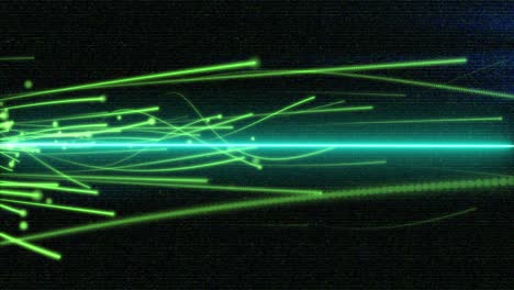 línea de comunicación de tecnología verde scifi fondo de movimiento de onda