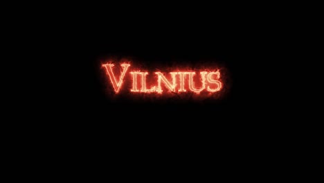 vilnius written with fire. loop