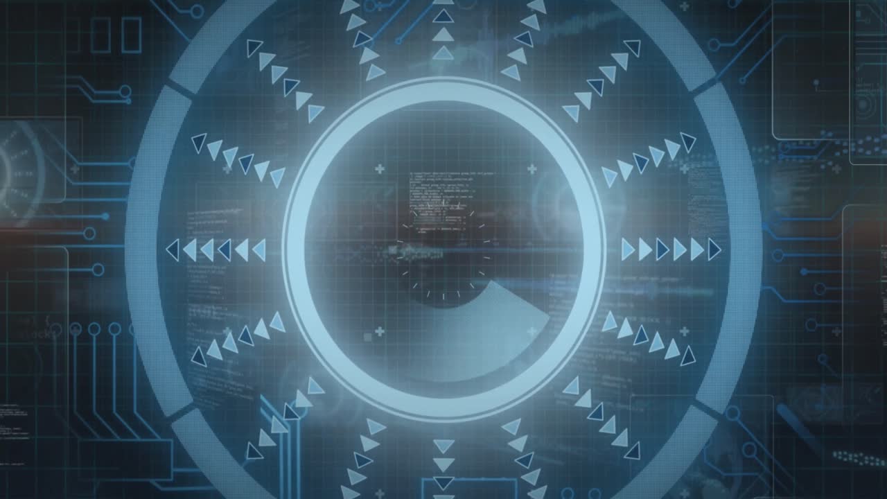 animación del escaneo del alcance con procesamiento de datos