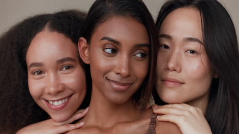 Face,-beauty-and-portrait-of-women-friends