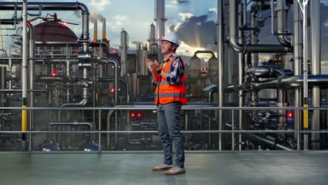 engineer at an industrial plant