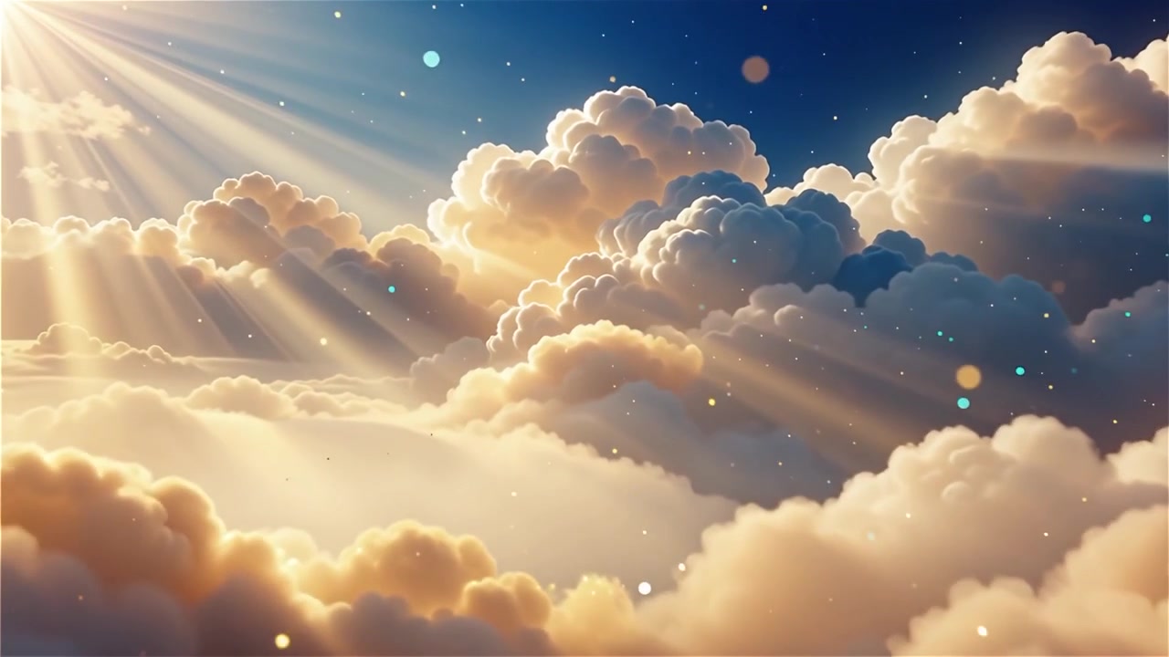 Christian Heavenly Light Worship Background