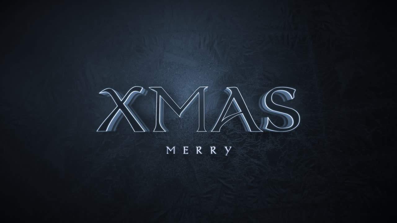 Testo monocromatico scuro Buon Natale su gradiente blu 5.