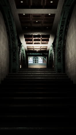 a grand, old staircase with a dark, gothic feel