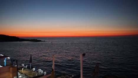 oceanside restaurant on the lebanon coast with mediterranean sea sunset