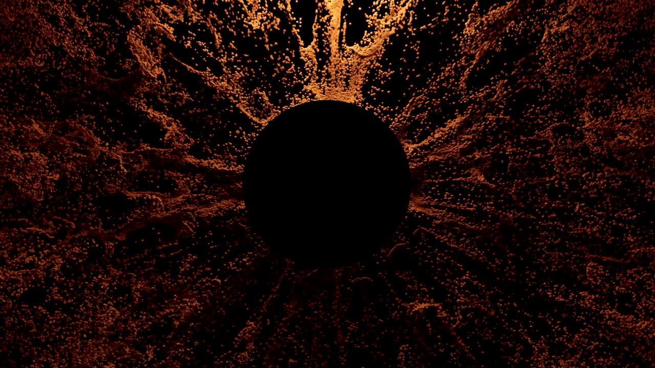 simulación de polvo de pintura de 4k cgi.