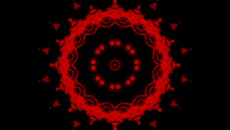 movimiento de caleidoscopio abstracto círculo geométrico y formas de estrellas