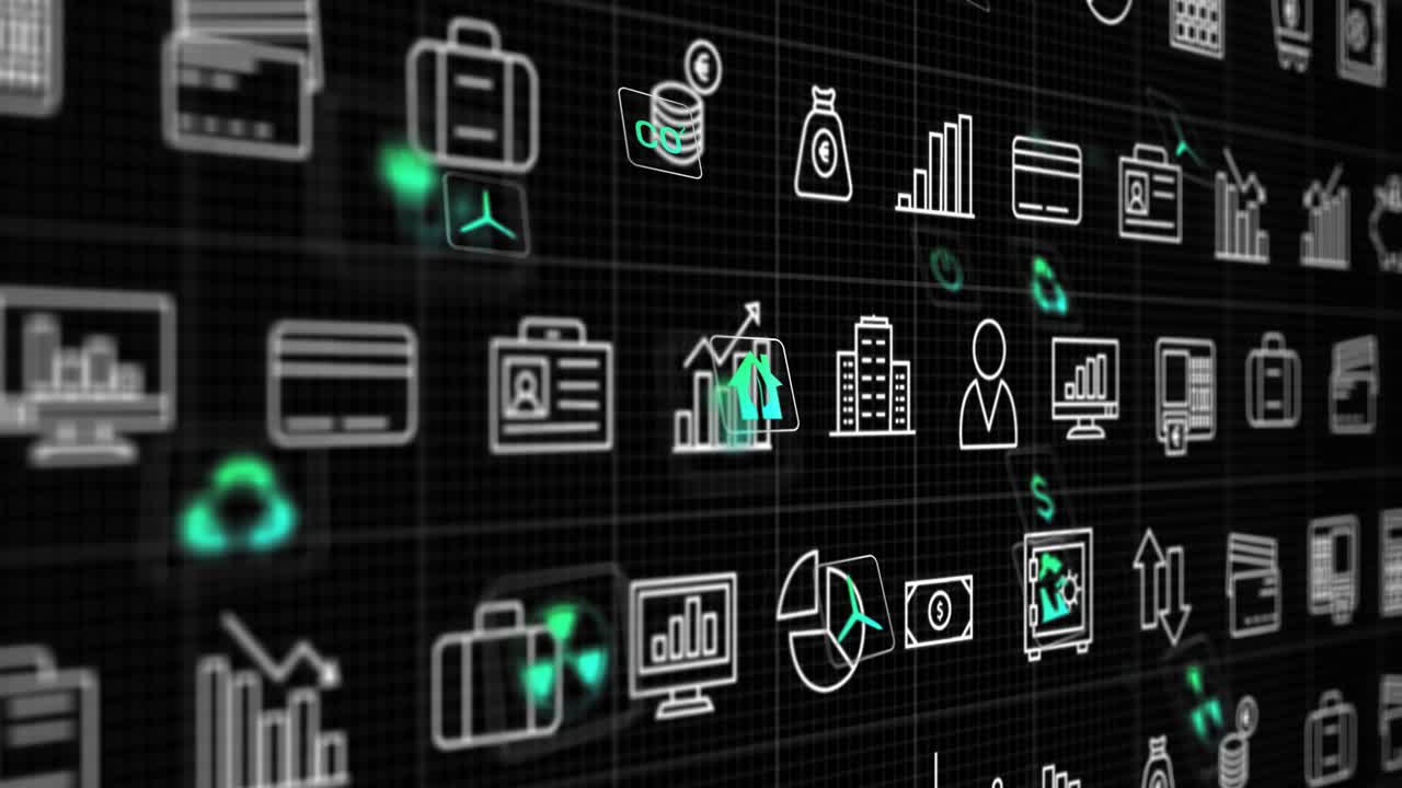 Viewpoint shifting right triggers green highlighting of icons, focusing calculator showing growth