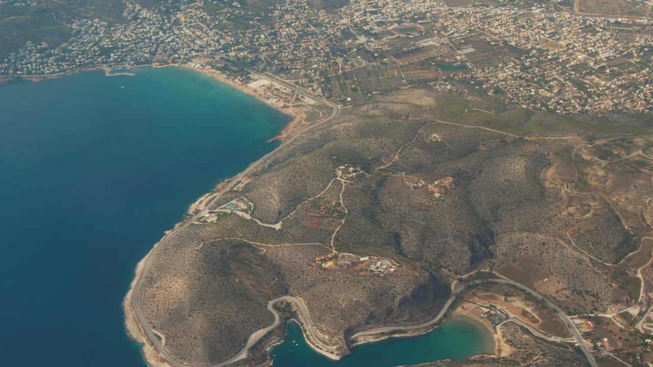 increíble toma aérea de atenas desde el cielo