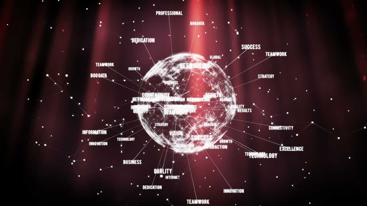 빛 스 ⁇ 트럼 배경에 회전하는 데이터를 가진 디지털 지구