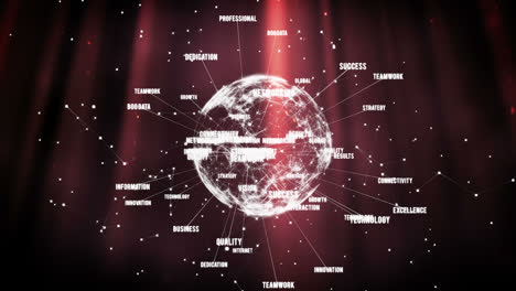 tierra digital con datos que giran en un fondo de espectro de luz