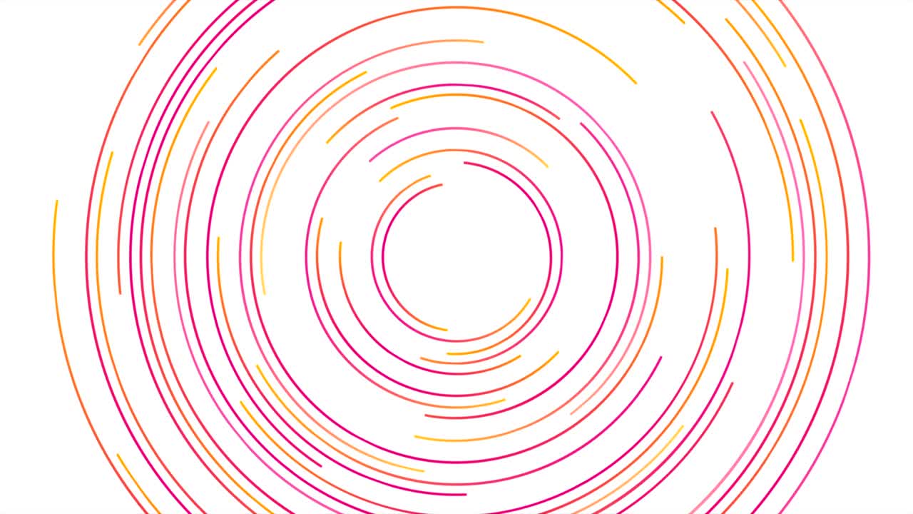 líneas circulares brillantes animación de video futurista abstracta