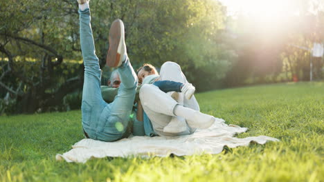 Nature,-hug-and-kid-bonding-with-her-parents