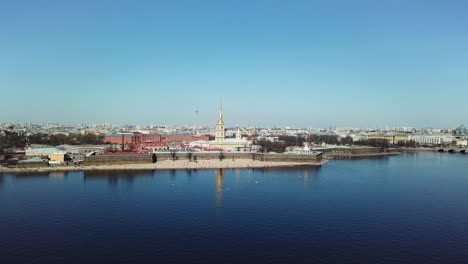 aerial view of st. petersburg's peter and paul fortress