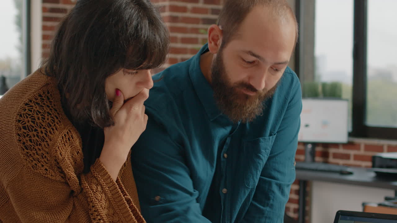 Business team analyzing data in the office