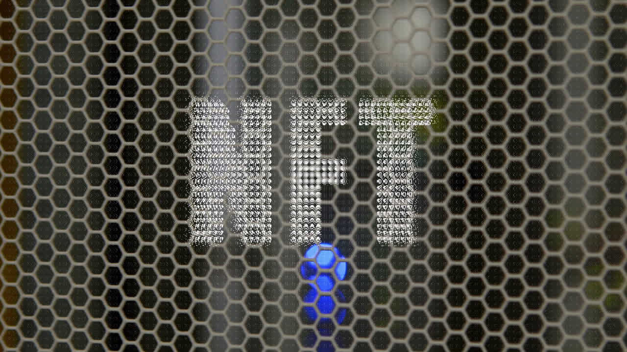 animación de texto nft sobre formas