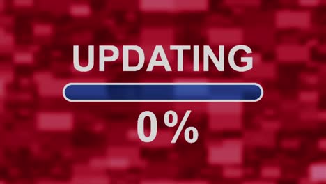 updating progress bar countdown computer screen animation