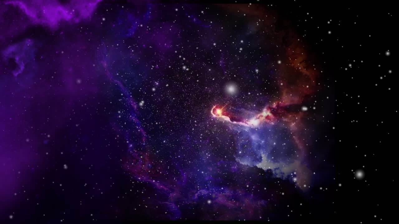 las nubes nebulosas en forma de mariposa se mueven en el universo en movimiento