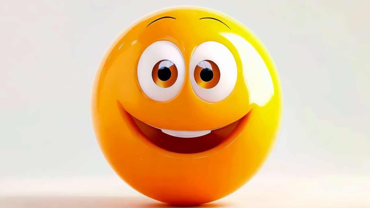 una cara sonriente amarilla con ojos grandes y una gran sonrisa