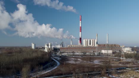 coal fired heat power station in the northeastern warsaw, poland