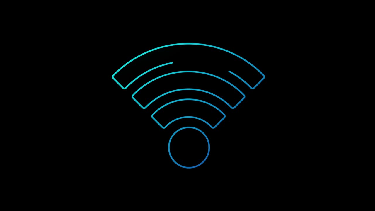 concepto de bucle de símbolo de comunicación de red móvil wifi