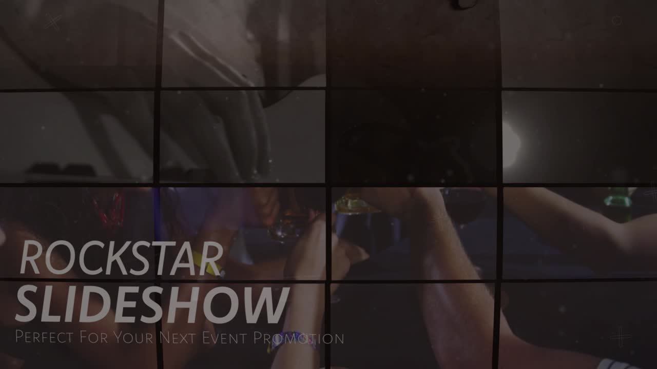 Dynamic Slideshow of Rock Musicians and Energetic Concert Performances
