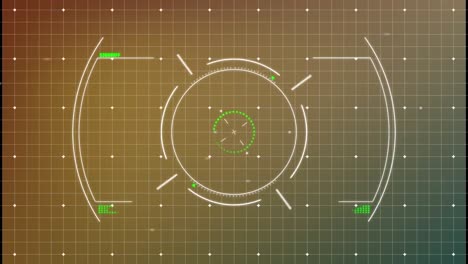 Animation-of-viewfinder-with-data-on-yellow-background