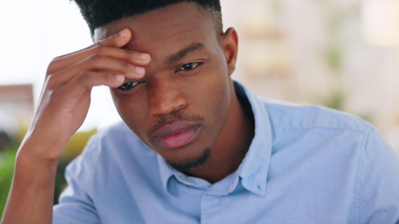 Tired, confused and stress student studying