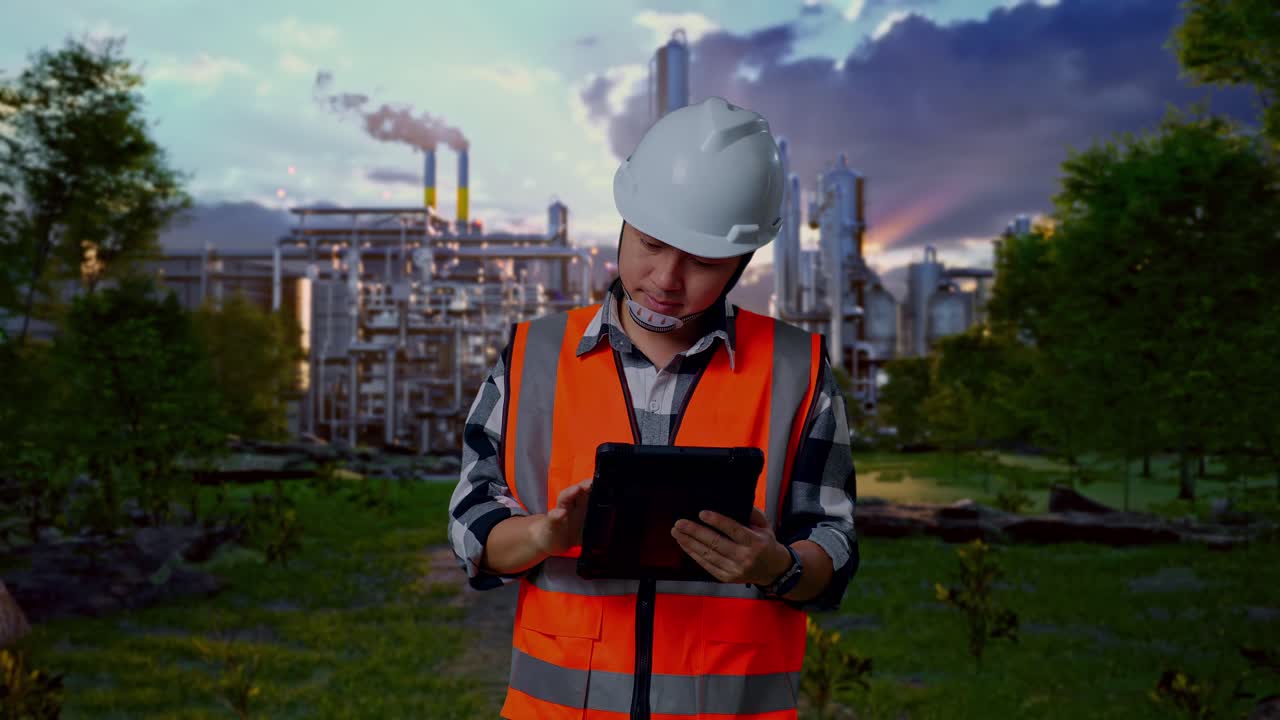 Engineer inspecting a facility