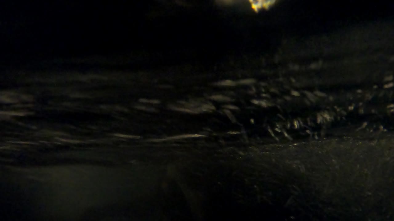 vista desde el nivel del agua de un hombre molesto reclamando sus amigos de la fiesta cantando y bailando en la piscina por la noche en una terraza en una casa de playa bebiendo cerveza hombres y mujeres