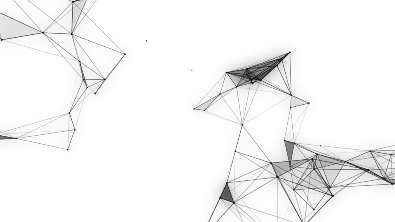 plexus fantasía tecnología abstracta. fondo geométrico abstracto con líneas en movimiento, puntos y triángulos. ciencia. medicina y tecnología. animaciones de bucle