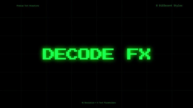Analog VHS Text Animation 08 | Premiere Pro 2022 (MOGRT) | 3840x2160