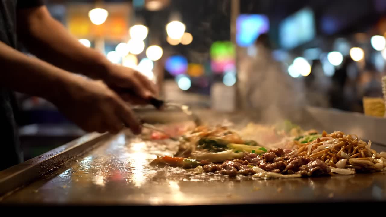 Cooking Street Food Noodles