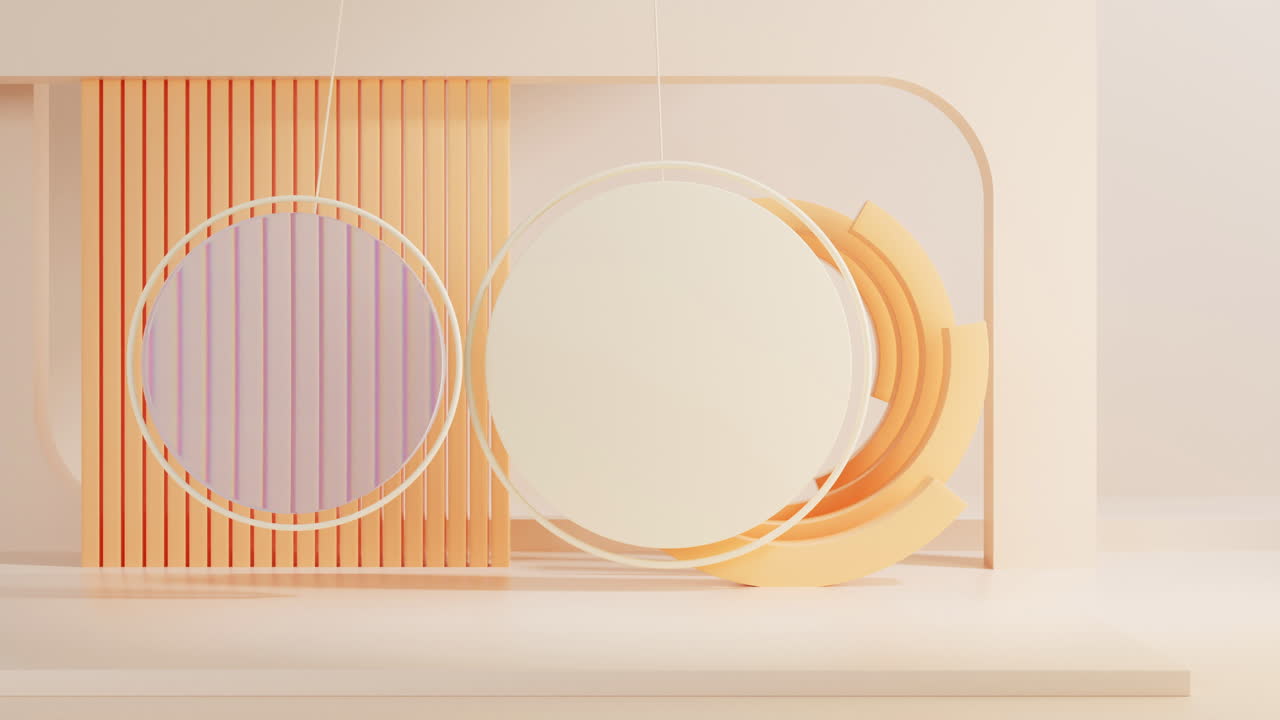 animación en bucle del fondo del espacio geométrico 3d, renderización 3d.