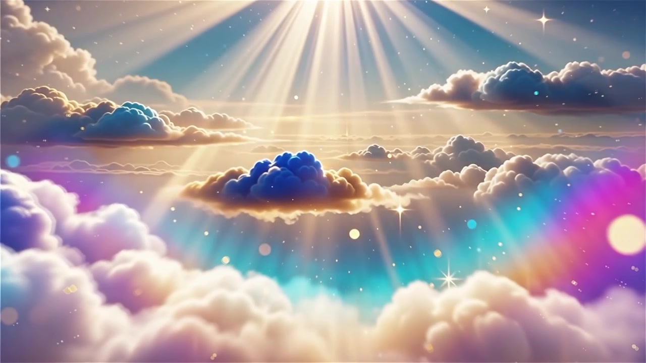 Christian Heavenly Light Worship Background