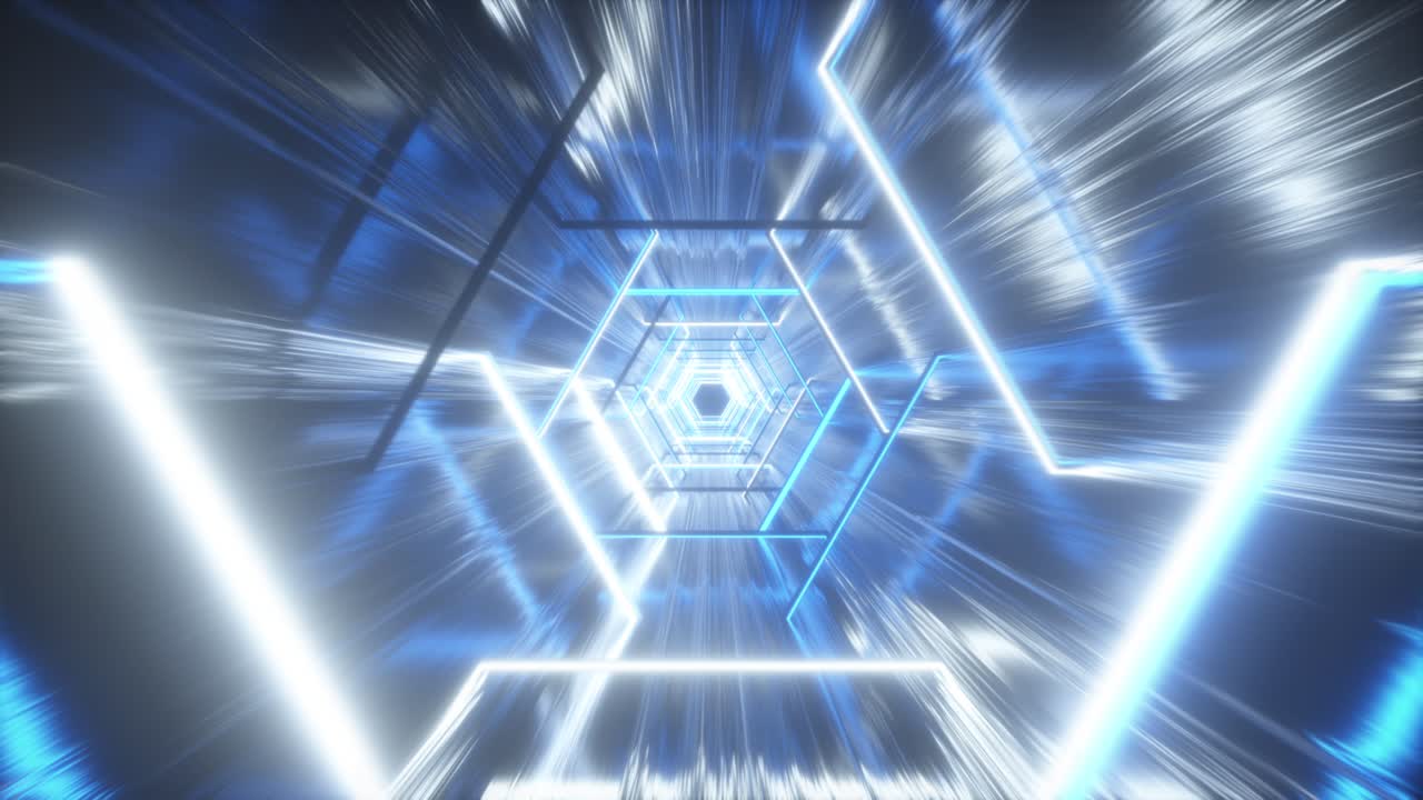 túnel de neón abstracto