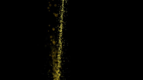 Animation-of-glowing-yellow-light-trial-with-copy-space-on-black-background