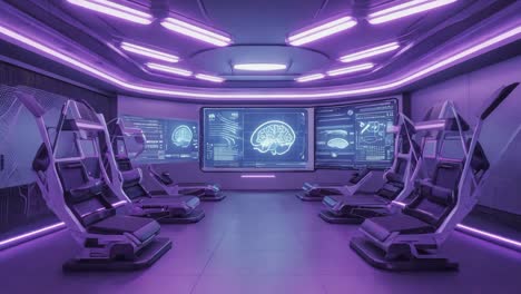 futuristic medical diagnostic room
