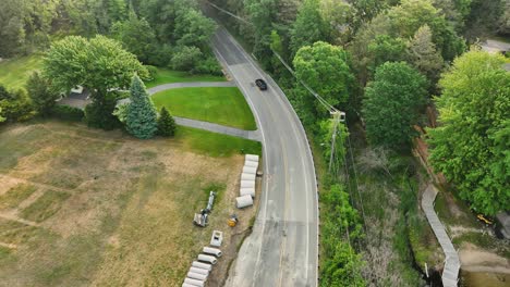 An-active-construction-site-of-a-road-being-fixed