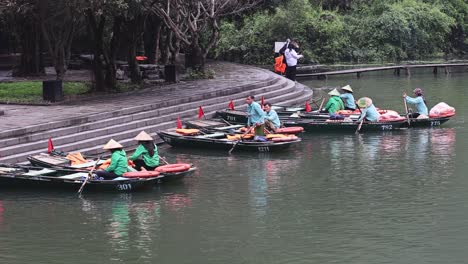 rowers in sync during a training session