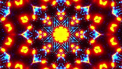 estructura en movimiento de ondas animadas de cubos azules con deslumbramiento y radiancia. ciclo de kaleidoscopio vj