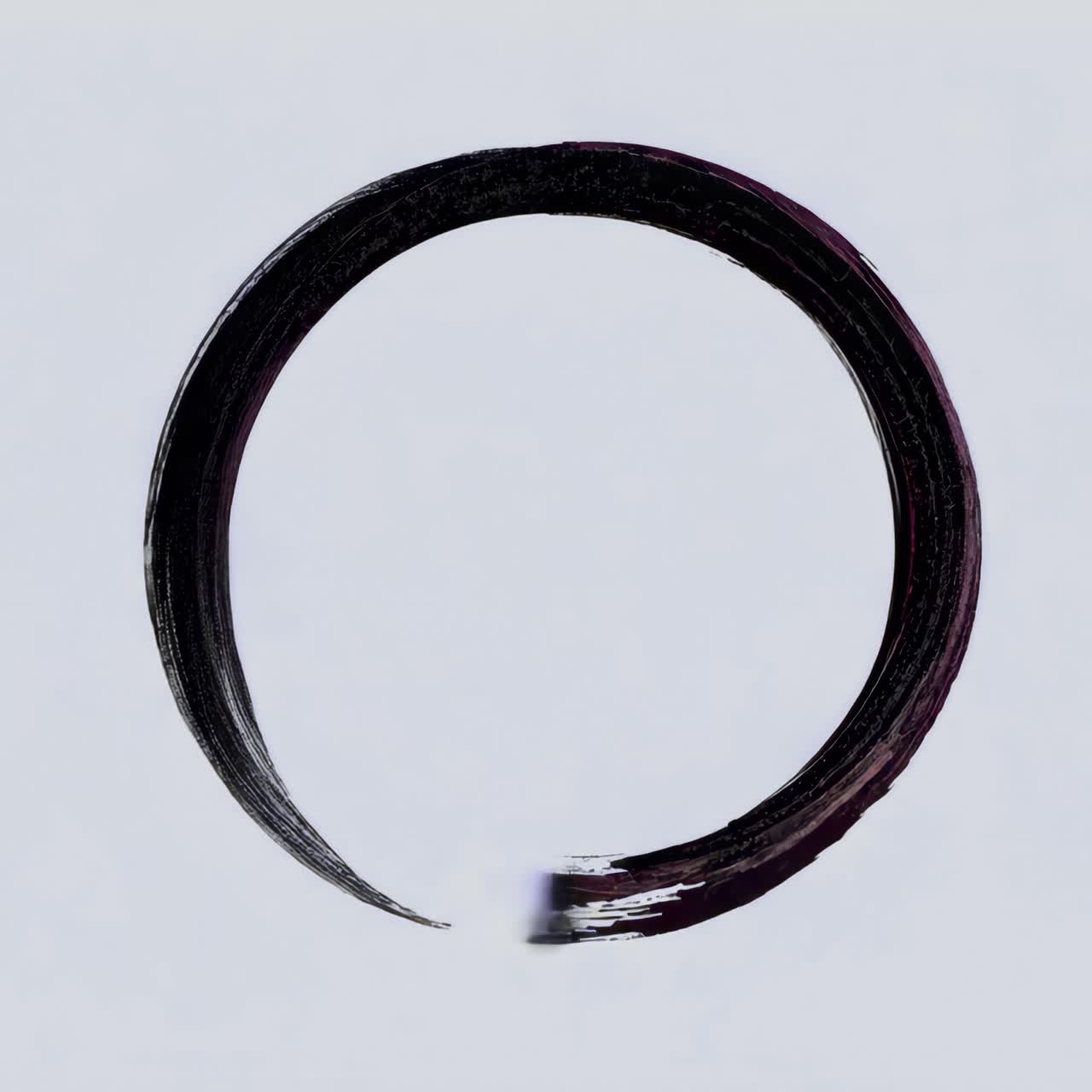 Black ink circle frame animation isolated asset, transparent 4K video, alpha channel, ProRes 4444