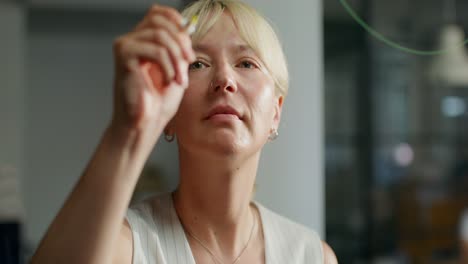 woman working in an office