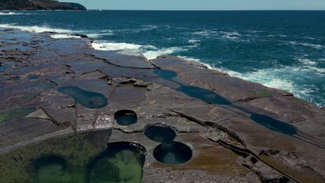 figure eight pools in sydney royal national park near burning palms beach, australia