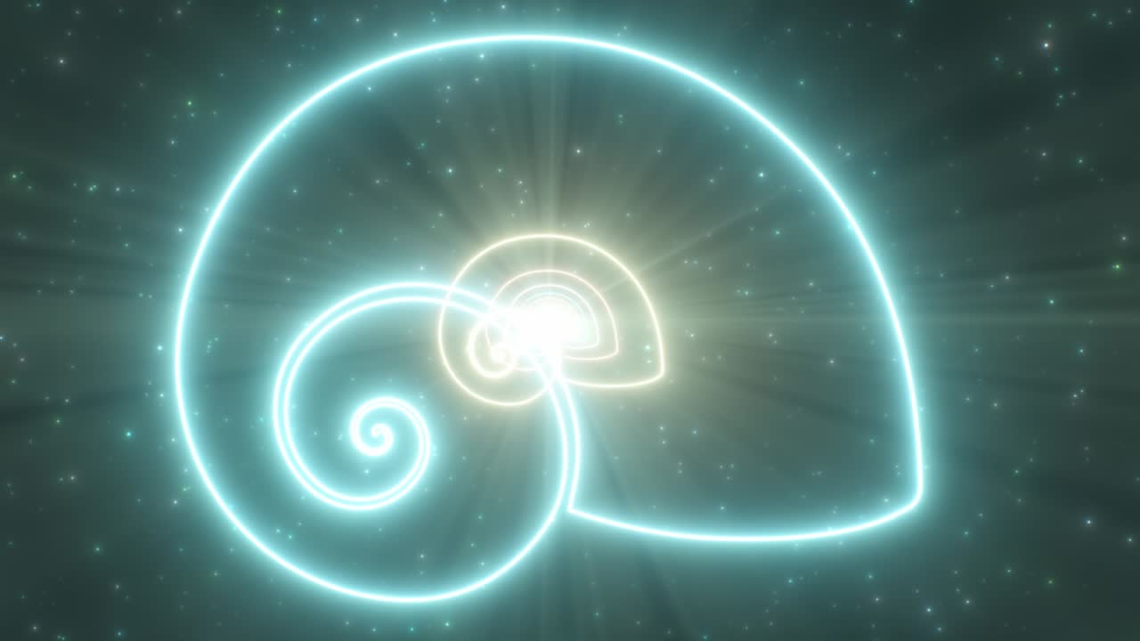 나우루스 데기 바다 데기의 모양 윤 네온 조명 터널 포털 - 4k 원활한 vj 루프 모션 배경 애니메이션