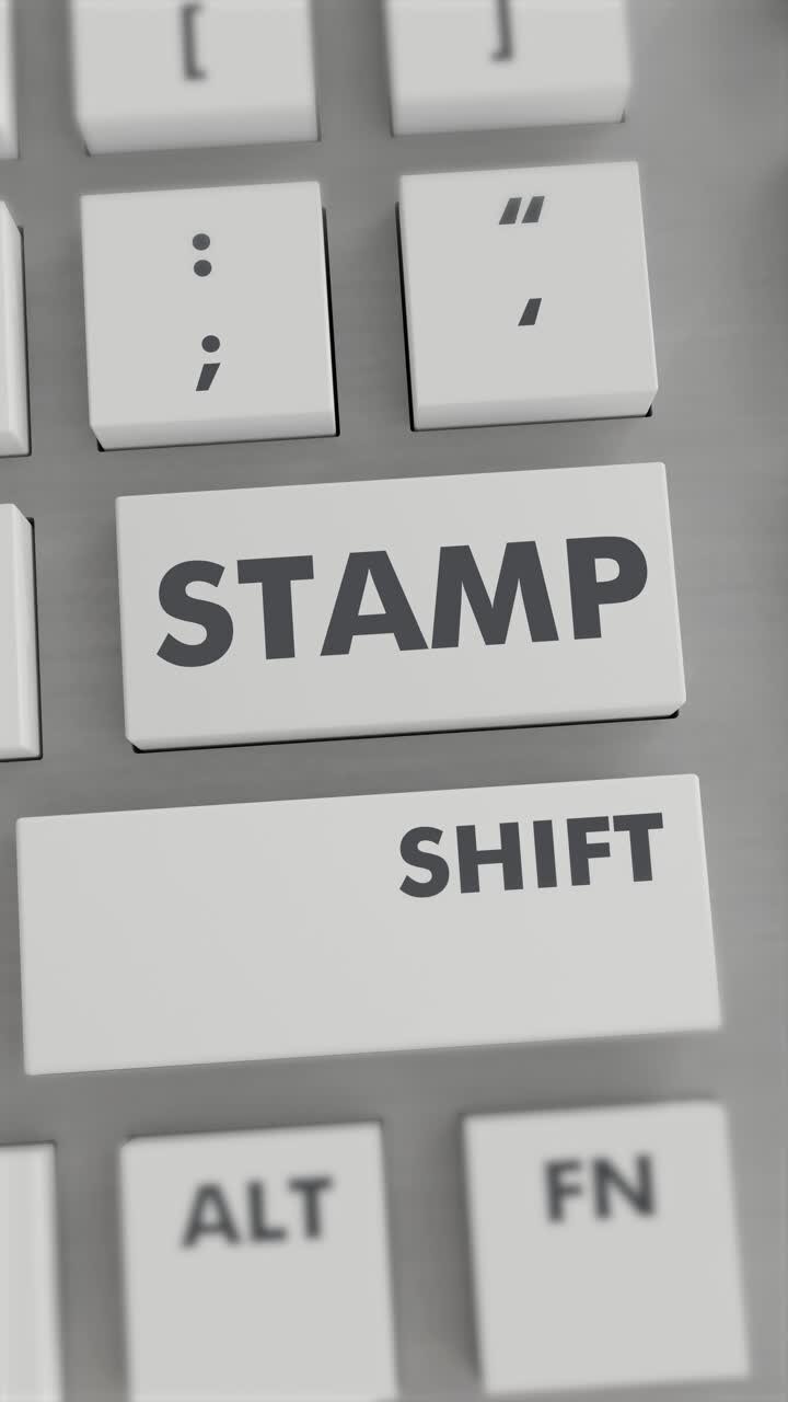STEMPELKNAP TRYKKES PÅ TASTATUR Vertikal Video